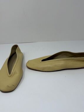 Le Monde Beryl Luna Genuine Leather Slip On Ballet Flat Shoes Neutral Yellow 10